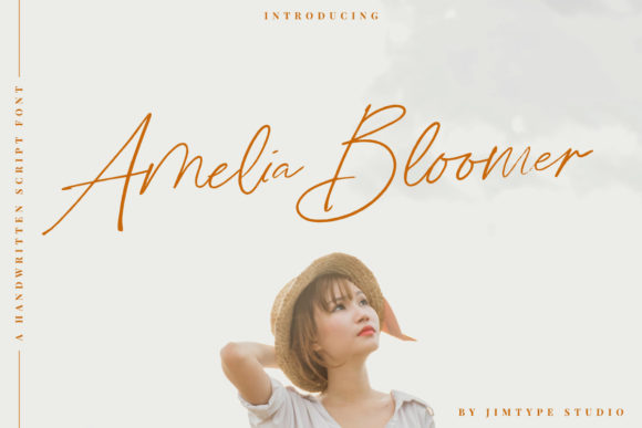 Amelia Bloomer: A Script Font for Campaign Creativity