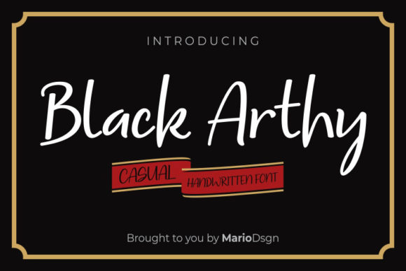 Black Arthy: A Handwritten Font for Modern Web Design