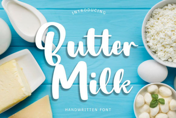 Butter Milk Font for Handmade Creations