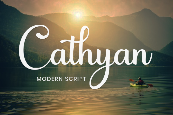 Cathyan Script Font for Handmade Creations