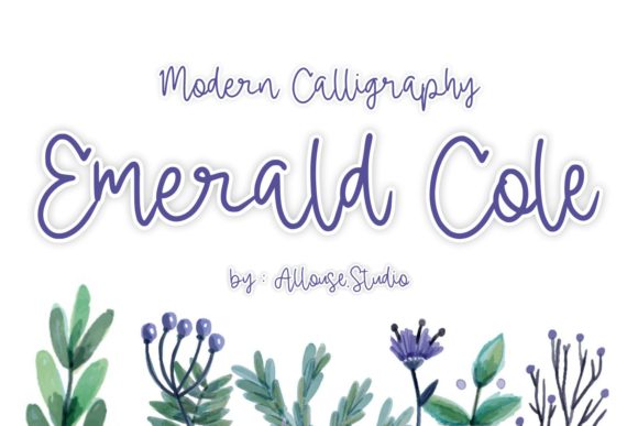 Emerald Cole: A Delicate Script for Romantic Branding
