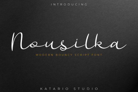 Nousilka: A Modern Script Font for Editorial Design