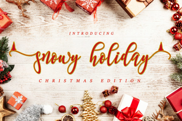 Snowy Holiday: A Handwritten Font for Festive Editorial Design